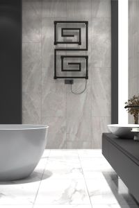 Полотенцесушитель электрический Indigo Lira DGL100-60BRRt 100x60 чёрный муар