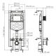 Система инсталляции для унитазов WasserKRAFT Dinkel 58TLT.010.ME.WM04 с кнопкой смыва