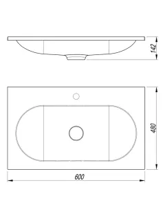 Раковина Vincea VCB-4H600G серый шелк