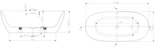 Акриловая ванна Art&Max Genova 170x80см белый AM-GEN-1700-800