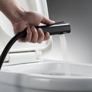 Гигиенический душ со смесителем Rose R1805H-1 чёрный матовый