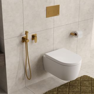 Гигиенический душ со смесителем WasserKRAFT A3651.285.237.213 тёмное матовое золото