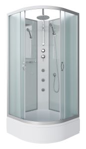 Душевая кабина Niagara NG-3301-14BKTG с гидромассажем 90x90см серебро/матовое