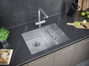 Мойка кухонная Paulmark Annex PM545944-BSL левая брашированная нержавеющая сталь