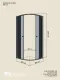 Душевой уголок Niagara Eco NG-1003-14T 80x80 см профиль чёрный стекло тонированное