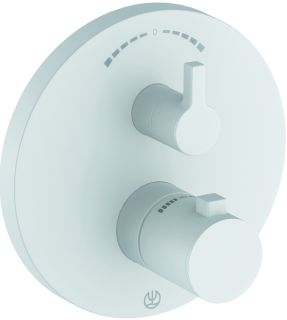 Смеситель для ванны и душа Kludi Nova Fonte Puristic 208305315 с термостатом белый матовый Смеситель для ванны и душа Kludi Nova Fonte Puristic 208305315 с термостатом белый матовый