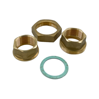 Сгон американка, ELSEN, Metalit, прямой, ВВ, 1 1/2, 1 1/2, EBF21.112, латунь, с плоским уплотнением