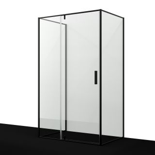 Душевой уголок WasserKRAFT Elbe 74P25 120x80 см профиль чёрный матовый стекло прозрачное