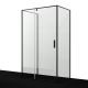 Душевой уголок WasserKRAFT Elbe 74P25 120x80 см профиль чёрный матовый стекло прозрачное
