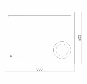 Зеркало с подсветкой Aquanika Cosmo AQC6080RU27 80 см
