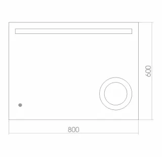 Зеркало с подсветкой Aquanika Cosmo AQC6080RU27 80 см Зеркало с подсветкой Aquanika Cosmo AQC6080RU27 80 см