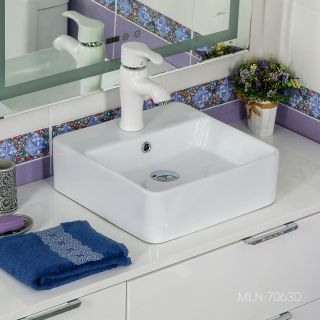 Накладная раковина Melana 7063D-805 38см белый Накладная раковина Melana 7063D-805 38см белый