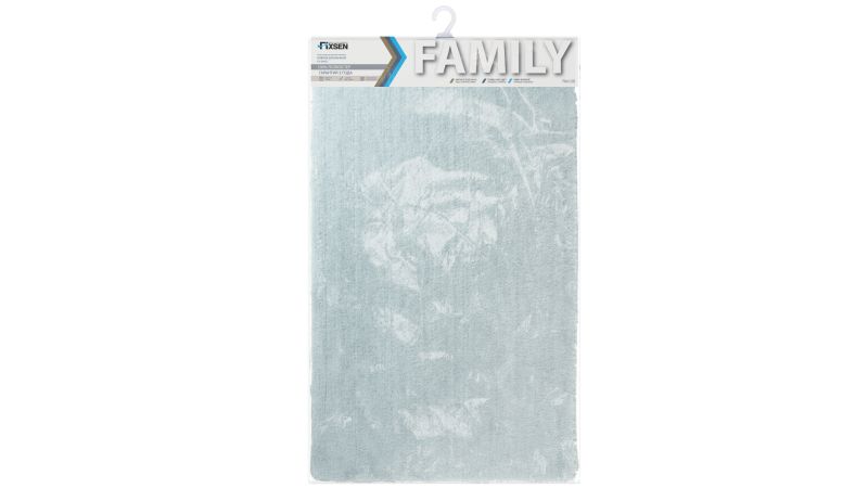 Коврик для ванной Fixsen Family, голубой, 1-ый (70х120 см), (FX-9003C)