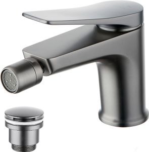 Смеситель для биде Lemark Bronx LM3708GM с донным клапаном графит