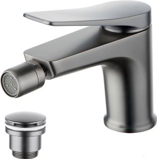 Смеситель для биде Lemark Bronx LM3708GM с донным клапаном графит Смеситель для биде Lemark Bronx LM3708GM с донным клапаном графит