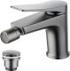 Смеситель для биде Lemark Bronx LM3708GM с донным клапаном графит