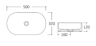 Раковина накладная SantiLine SL-1085 белый