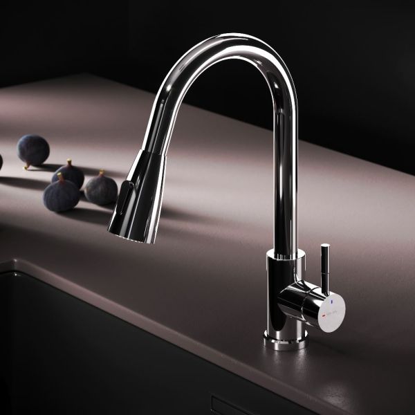 Смеситель для кухни Am.Pm X-Joy S F85B07500 с выдвижным изливом хром