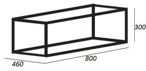 Каркас под раковину Cezares CADRO-80/46/30-1C-SO-MET-ST