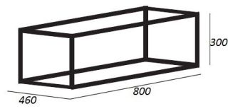 Каркас под раковину Cezares CADRO-80/46/30-1C-SO-MET-ST