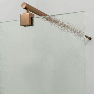 Душевая перегородка WasserKRAFT Rur 30W39RG-TXG 90 см профиль розовое золото стекло текстурное