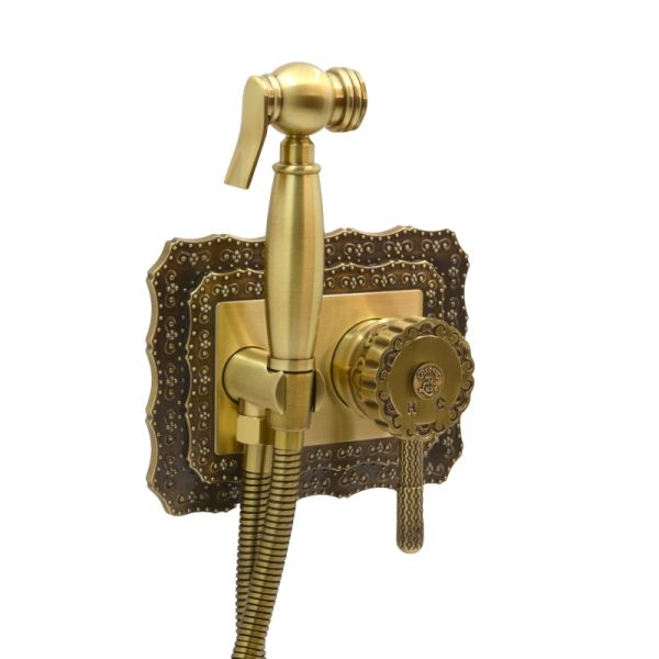 Гигиенический душ со смесителем Bronze de Luxe WINDSOR 10136, бронза Гигиенический душ со смесителем Bronze de Luxe WINDSOR 10136, бронза