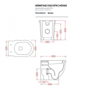 Унитаз Artceram HERMITAGE HEV005 01 00 белый