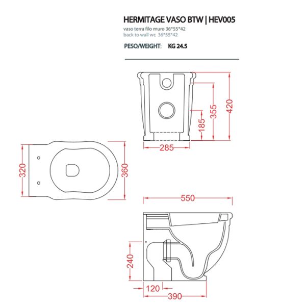 Унитаз Artceram HERMITAGE HEV005 01 00 белый Унитаз Artceram HERMITAGE HEV005 01 00 белый