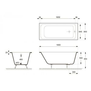 Ванна чугунная Delice Camelot DLR230616 180х80