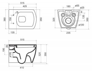 Унитаз подвесной BelBagno Carina BB514CHR
