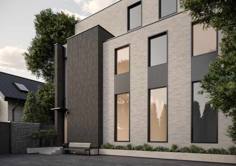 Плитка фасадная Ceramika Paradyz Карризо Серая Полоска Микс структурная 80949, 40x6,6 (0,79)