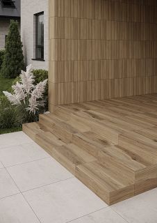Плитка фасадная Ceramika Paradyz Карризо Вуд Полоска Микс структурная 80953, 40x6,6 (0,79)