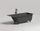 Ванна из искусственного камня Salini Cascata Kit S-Sense 104313GRF 170x75см RAL полностью