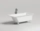 Ванна из искусственного камня Salini Cascata Kit S-Sense 104313MRH 170x75см RAL снаружи