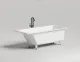 Ванна из искусственного камня Salini Cascata S-Sense 104113MRH 170x75см RAL снаружи