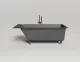 Ванна из искусственного камня Salini Cascata Kit S-Sense 104313GRF 170x75см RAL полностью