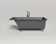 Ванна из искусственного камня Salini Cascata S-Sense 104113GRF 170x75см RAL полностью