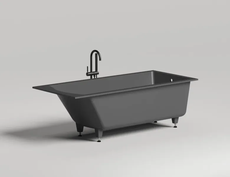 Ванна из искусственного камня Salini Cascata S-Sense 104213GRF 180x80см RAL полностью