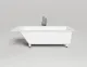 Ванна из искусственного камня Salini Cascata S-Stone 104223M 180x80см белый матовый