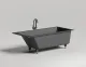 Ванна из искусственного камня Salini Cascata Kit S-Stone 104523MRF 180x80см RAL полностью