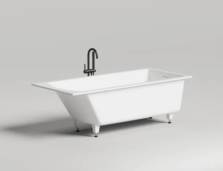 Ванна из искусственного камня Salini Cascata Kit S-Stone 104523MRH 180x80см RAL снаружи