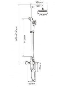 Душевая стойка Melana MELANA-F1001P хром