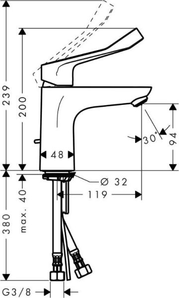 Смеситель для раковины Hansgrohe Focus 31911000 хром