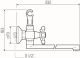 Смеситель для ванны с душем РМС SL71-143P хром