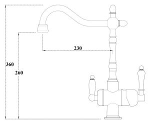 Смеситель для кухни ZORG Sanitary ZR 326 YF BR