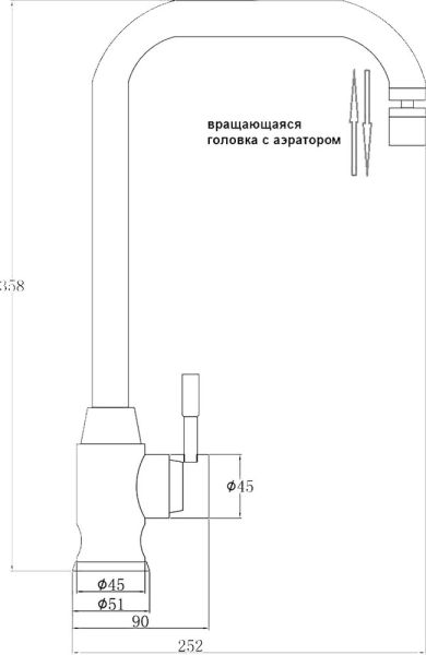 Смеситель для кухни ZORG Steel Hammer SH 5177 INOX Смеситель для кухни ZORG Steel Hammer SH 5177 INOX