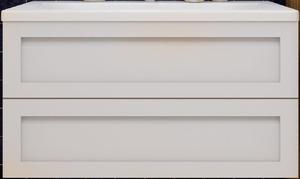 Подвесная тумба под раковину Art&Max Platino 100см белый матовый AM-Platino-1000-2C-SO-BM-Cer