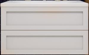 Подвесная тумба под раковину Art&Max Platino 90см белый матовый AM-Platino-900-2C-SO-BM-Cer