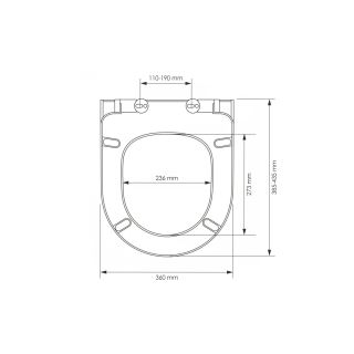 Подвесной унитаз WasserKRAFT Berkel H001.E034 безободковый с крышкой белый