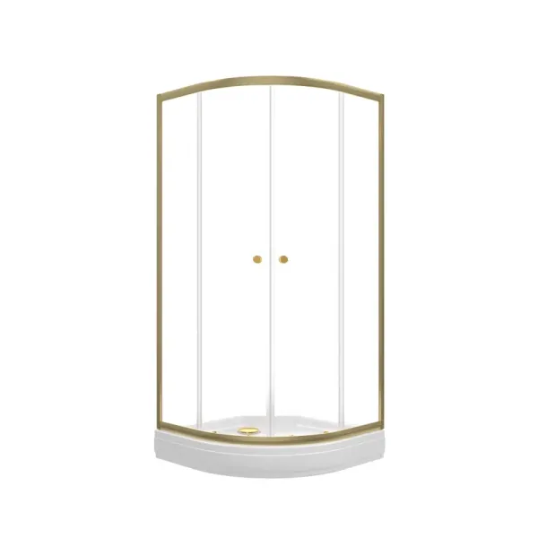 Душевой уголок Triton Альфа -Голд Щ0000073921 90x90 см профиль золото стекло прозрачное